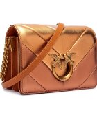 Pinko De piele geantă pe umăr Love Click Mini Big Chevron