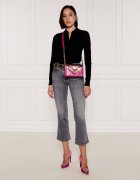 Pinko De piele geantă pe umăr Love Click Mini Big Chevron