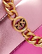 Pinko De piele geantă pe umăr Love Click Mini Big Chevron