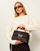 Pinko De piele geantă pe umăr Love Lady Puff Classic