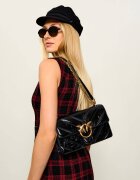 Pinko De piele geantă pe umăr Love One Classic Tripla Catena