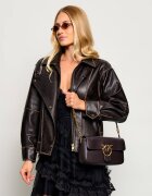Pinko De piele geantă pe umăr Love One Slouchy Classic