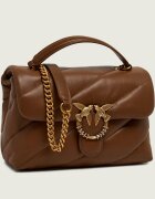 Pinko De piele geantă pe umăr Puff Classic New Buckle