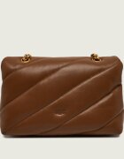 Pinko De piele geantă pe umăr Puff Classic New Buckle