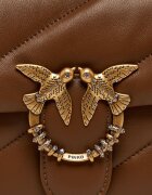 Pinko De piele geantă pe umăr Puff Classic New Buckle