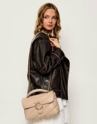 Pinko De piele geantă pe umăr Puff Classic New Buckle