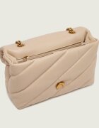 Pinko De piele geantă pe umăr Puff Classic New Buckle
