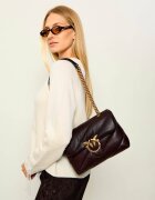 Pinko De piele geantă pe umăr Puff Classic New Buckle