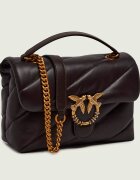 Pinko De piele geantă pe umăr Puff Classic New Buckle