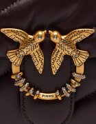 Pinko De piele geantă pe umăr Puff Classic New Buckle