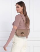 Pinko De piele geantă pe umăr Round Click Mini