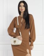 Pinko De piele geantă poștaș Love Click Exagon Mini