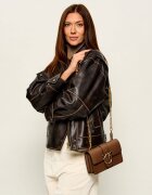 Pinko De piele geantă poștaș Love One Mini Cl