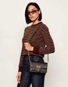 Pinko De piele geantă poștaș Love One Slouchy