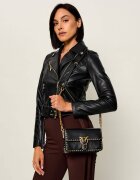 Pinko De piele geantă poștaș Love One Slouchy