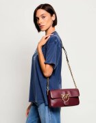 Pinko De piele geantă poștaș Love One Slouchy Classic