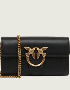 Pinko De piele geantă poștaș LOVE ONE WALLET C VITELLO SETA