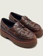 Pinko De piele pantofi loafer Margaret 01