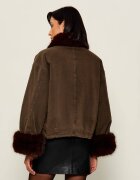 Pinko Geacă parka Garlate | Cropped Fit | shearling