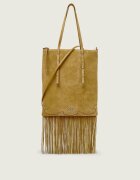 Pinko Geantă pe umăr MINI SHOPPER FRINGES | piele întoarsă