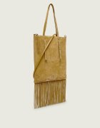 Pinko Geantă pe umăr MINI SHOPPER FRINGES | piele întoarsă