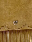 Pinko Geantă pe umăr MINI SHOPPER FRINGES | piele întoarsă