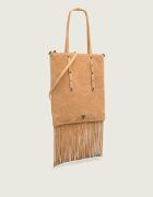Pinko Geantă pe umăr MINI SHOPPER FRINGES | piele întoarsă
