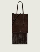 Pinko Geantă pe umăr MINI SHOPPER FRINGES | piele întoarsă