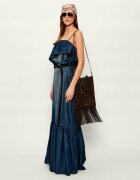 Pinko Geantă pe umăr MINI SHOPPER FRINGES | piele întoarsă