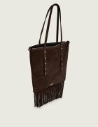 Pinko Geantă pe umăr MINI SHOPPER FRINGES | piele întoarsă