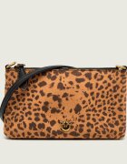 Pinko Geantă poștaș FLAT HORIZONTAL MINI | piele întoarsă
