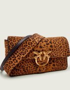 Pinko Geantă poștaș LOVE ONE SLOUCHY CLASSIC | piele întoarsă