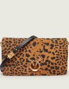 Pinko Geantă poștaș/poșetă plic CLICK SOFT HORIZONTAL MINI | piele întoarsă