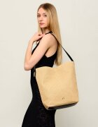 Pinko Geantă shopper Bucket Big Trittico cu adaos de piele