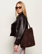 Pinko Geantă shopper BUCKET BIG TRITTICO | piele întoarsă