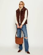 Pinko Hobo Zip Around Classic | piele întoarsă