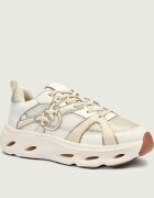 Pinko Sneakers Pink 06 cu adaos de piele