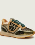 Pinko Sneakers Zoe 12 | shearling | piele întoarsă cu adaos de piele
