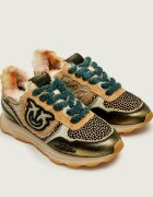 Pinko Sneakers Zoe 12 | shearling | piele întoarsă cu adaos de piele