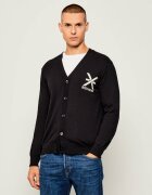 Richmond X Cardigan BEJENA | regular fit cu adaos de lână
