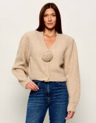 ROTATE De lână cardigan Flower | Cropped Fit