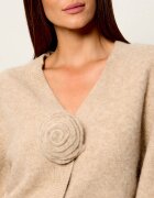 ROTATE De lână cardigan Flower | Cropped Fit