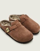 Scholl Mules (încălțăminte) Grace | piele întoarsă (zamsz) | cu adaos de lână