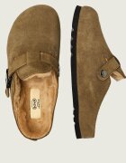Scholl Mules (încălțăminte) Grace | piele întoarsă (zamsz) | cu adaos de lână