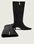 Tommy Hilfiger De piele cizme cu toc KITTEN LONG BOOT
