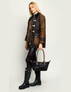 Tommy Hilfiger Geantă pe umăr East West cu adaos de piele