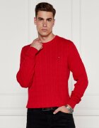 Tommy Hilfiger Pulover CLASSIC CABLE TH x F.C. Liverpool | regular fit