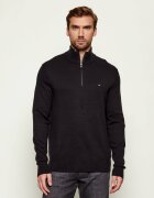 Tommy Hilfiger Pulover ZIP MOCK | regular fit cu adaos de cașmir