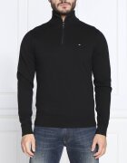Tommy Hilfiger Pulover ZIP MOCK | Regular Fit cu adaos de cașmir