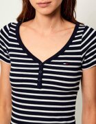 Tommy Jeans Bluză HENLEY | Slim Fit